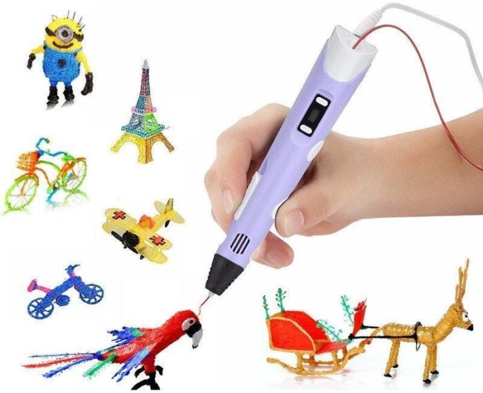 3D-ручка з LCD-дисплеєм Pen 2 3Д принтер для малювання ФІОЛІТОВА - Зображення 1