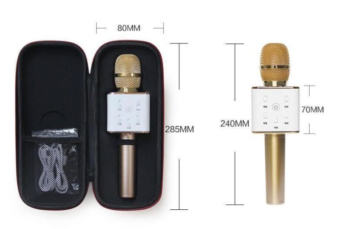 1853485601_bluetooth-mikrofon-dlya Bluetooth-мікрофон для караоке Q7 Блютуз мікро + ЧЕХОЛ - Зображення 10