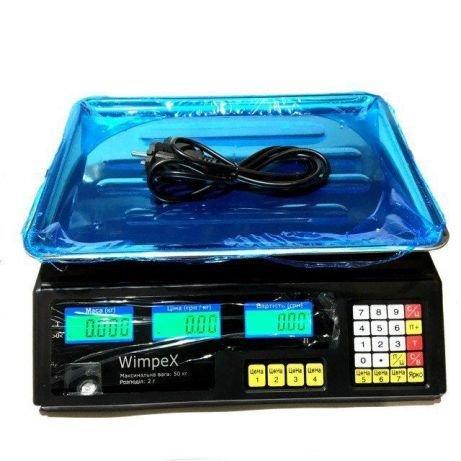 2239399111_torgovye-vesy-elektronnye Торгові ваги електронні 50 кг 4V Wimpex sa90331 Чорний Найкраща ціна! - Зображення 6