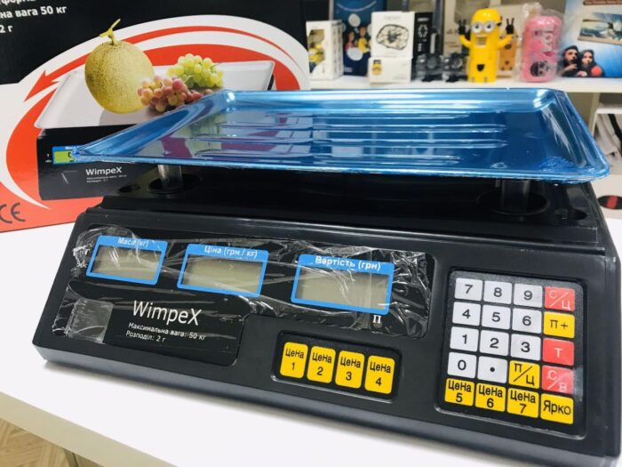2239399127_torgovye-vesy-elektronnye Торгові ваги електронні 50 кг 4V Wimpex sa90331 Чорний Найкраща ціна! - Зображення 2