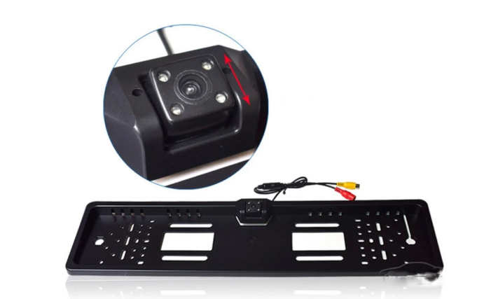 2271412042_kamera-zadnego-vida Камера заднього огляду в рамці номерного знака 16 LED HD CCD Night Vision R314 - Зображення 5