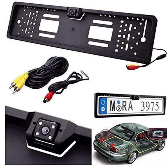 2271412237_kamera-zadnego-vida Камера заднього огляду в рамці номерного знака 16 LED HD CCD Night Vision R314 - Зображення 1