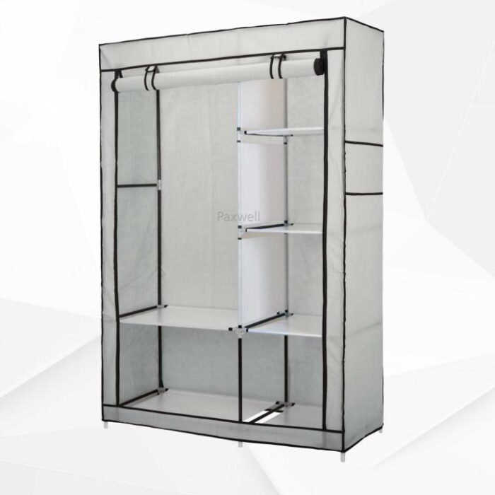 2339223526_tkanevyj-shkaf-skladnoj Тканинна шафа складана STORAGE WARDROBE KM-105 на 2 секції (106х45х170 см), органайзер для одягу - Зображення 5