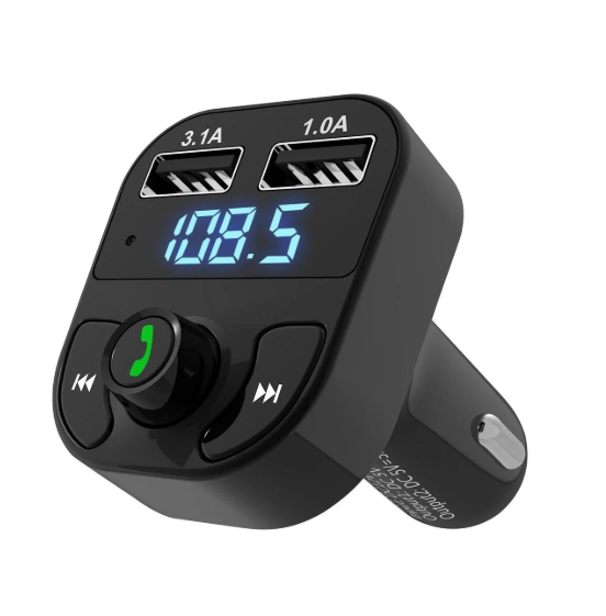 2455358818_fm-modulyator-fm ФМ-модулятор FM трансмітер CAR X8 з Bluetooth MP3 (X8) - Image 1