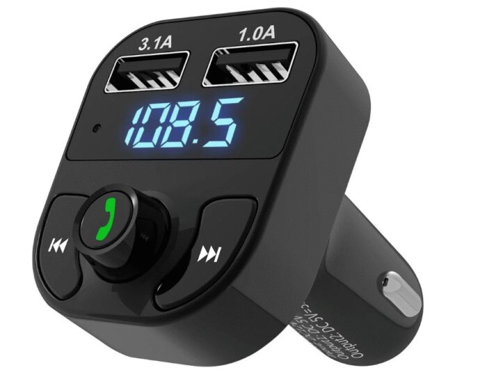 2455358821_fm-modulyator-fm ФМ-модулятор FM трансмітер CAR X8 з Bluetooth MP3 (X8) - Image 3