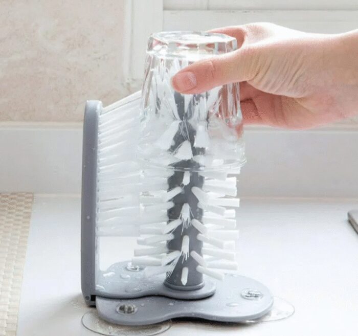 Щітка для миття склянок і пляшок Multi-Function Suction Cup Brush, скловідмивач - Image 1