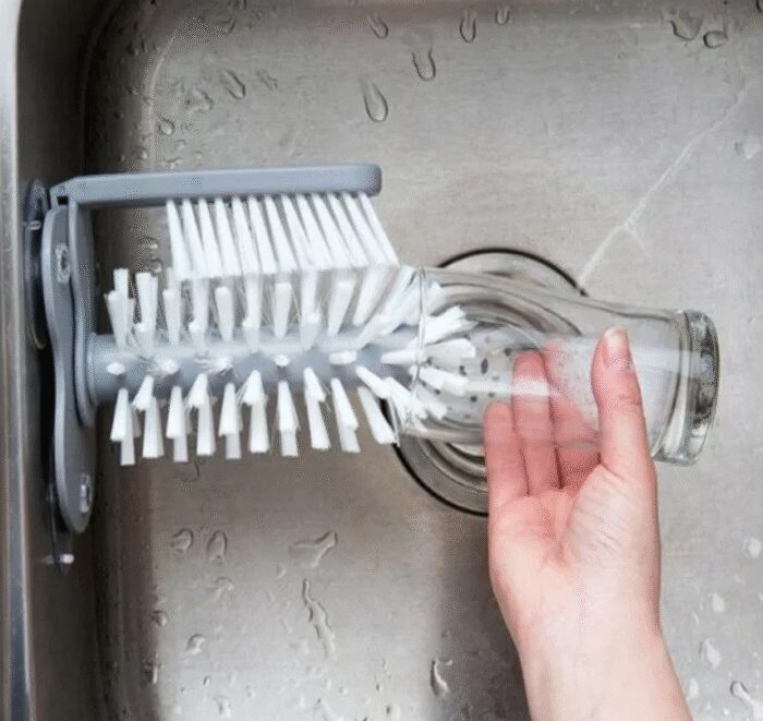2501996216_schyotka-dlya-mytya Щітка для миття склянок і пляшок Multi-Function Suction Cup Brush, скловідмивач - Зображення 3
