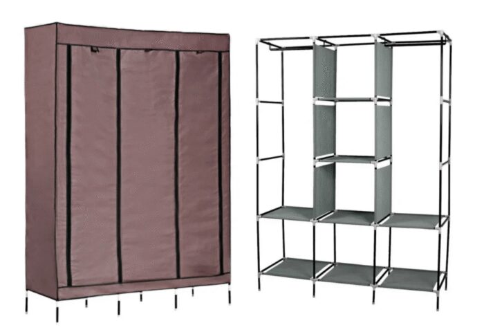 2579550823_skladnoj-karkasnyj-tkanevyj Складана каркасна тканинна шафа Storage Wardrobe 88130, шафа на три секції 130*45*175 - Зображення 6