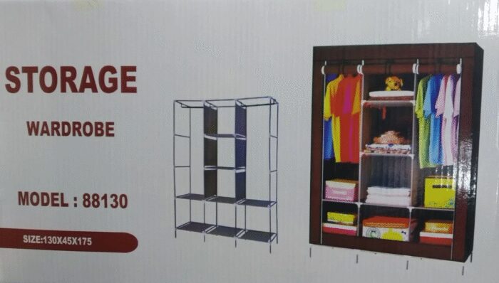 2579550853_skladnoj-karkasnyj-tkanevyj Складана каркасна тканинна шафа Storage Wardrobe 88130, шафа на три секції 130*45*175 - Зображення 8
