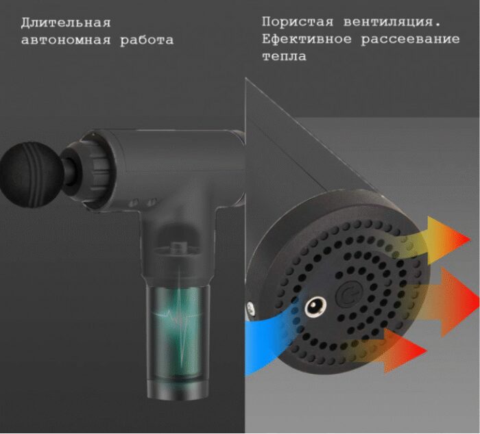 2686369009_massazhyor-dlya-myshts Масажер для м'язів Fascial Gun HF-280 - Зображення 6