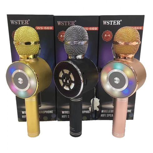 2706880665_karaoke-mikrofon-wster Бездротовий караоке-мікрофон Wster із вбудованим динаміком - Зображення 1