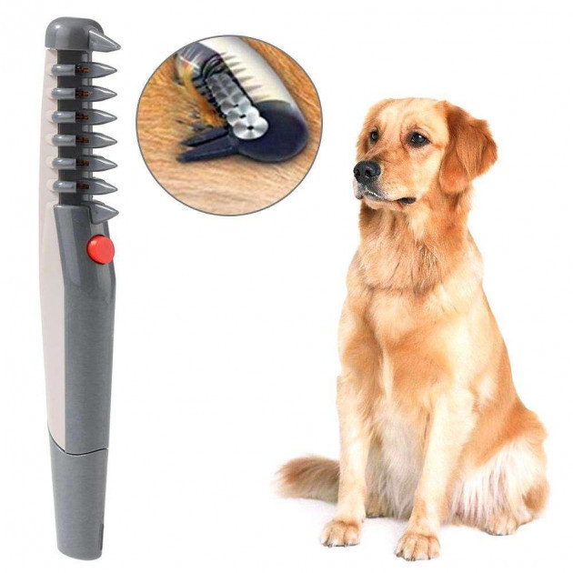 2837468552_rascheska-dlya-shersti Гребінець для шерсті Кnot out electric pet grooming comb - Зображення 1