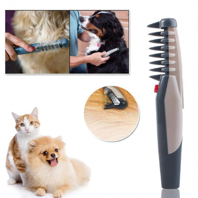 2837468553_rascheska-dlya-shersti Гребінець для шерсті Кnot out electric pet grooming comb - Зображення 2