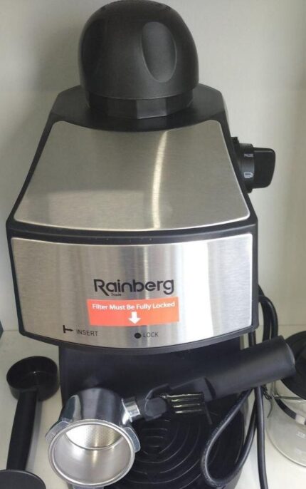 Кавоварка ріжкова Espresso Rainberg з капучинатором