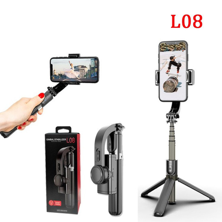 3158637283_stabilizator-telefona-gimbal Стабілізатор телефона Gimbal L08. Штатив тримач телефона з Bluetooth пультом дистанційного керування - Image 1