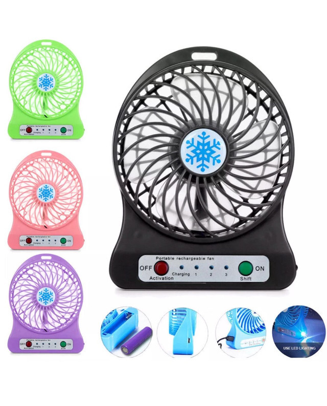 3175543264_portativnyj-usb-mini-ventilyator Портативний USB мінівентилятор з акумулятором Portable Mini Fan (настільний) - Image 2