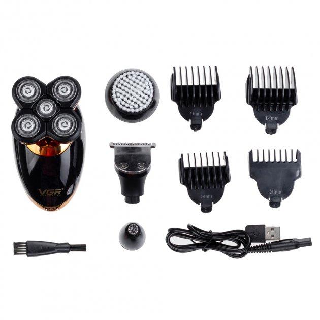 3344711120_trimmer-dlya-borody Тример для бороди 5 в 1 VGR V-316 акумуляторна чоловіча бритва - Зображення 2