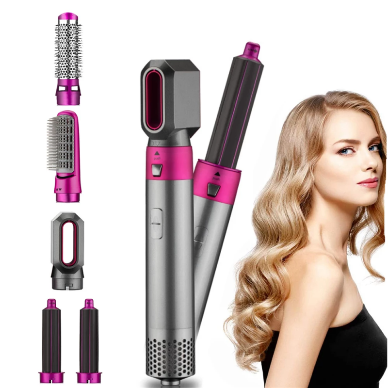 3437233683_stajler-5v1-hot Стайлер 5в1 Hot Air Styler для різних типів волосся з функціями надання об'єму, випрямлення - Зображення 1