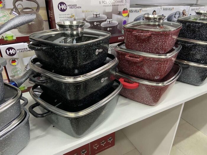 3510721976_nabor-kastryul-higher Набір каструль Higher Kitchen (червоного кольору) - Зображення 2