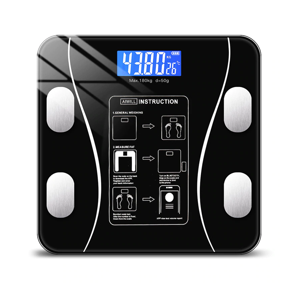 3586598338_napolnye-umnye-fitnes Підлогові розумні фітнес-ваги Bluetooth до 180 кг A-8003/Смарт ваги з застосунком - Зображення 1