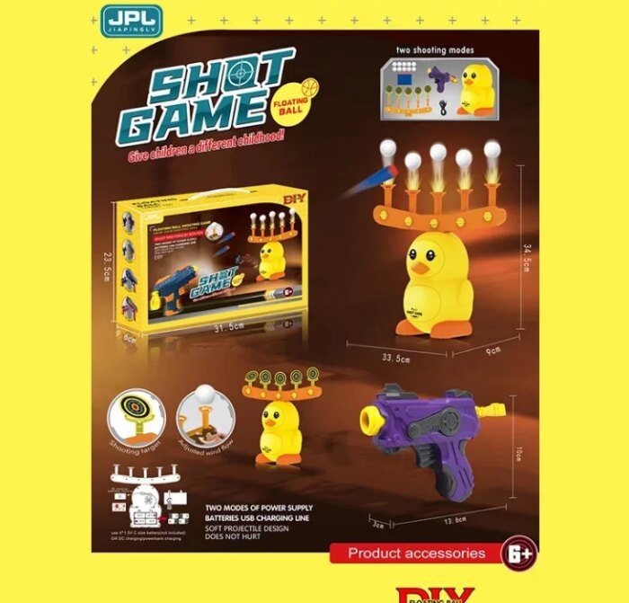 3620889954_tir-vozdushnyj-shot Тир повітряний Shot Game — каченя 19880B, Інтерактивна дитяча гра - Зображення 2