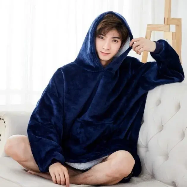 3956553212_tolstovka-pled-s Толстовка плед із капюшоном Huggle Hoodie - Зображення 4