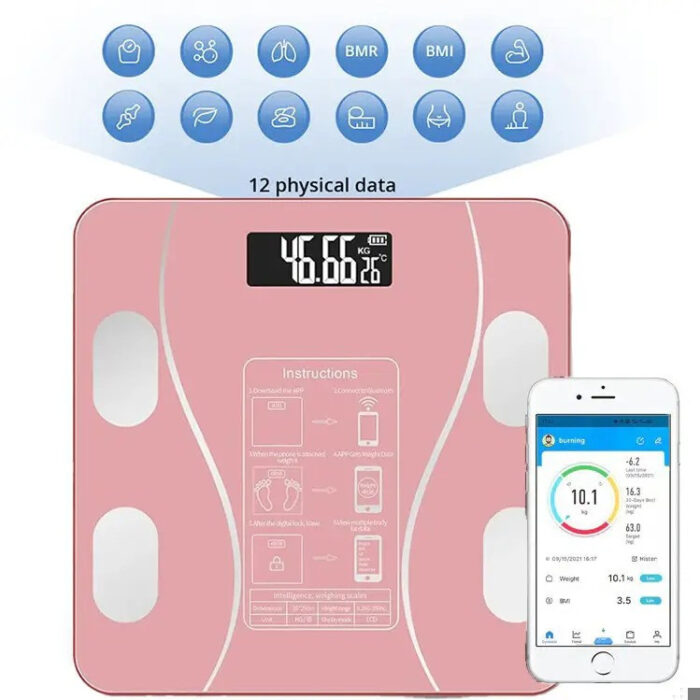 5965282847_napolnye-umnye-fitnes Підлогові розумні фітнес-ваги Bluetooth до 180 кг A-8003/Смарт ваги з застосунком - Зображення 9